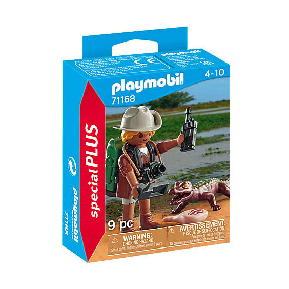 Playmobil Specials Ricercatore con Young Caiman 71168