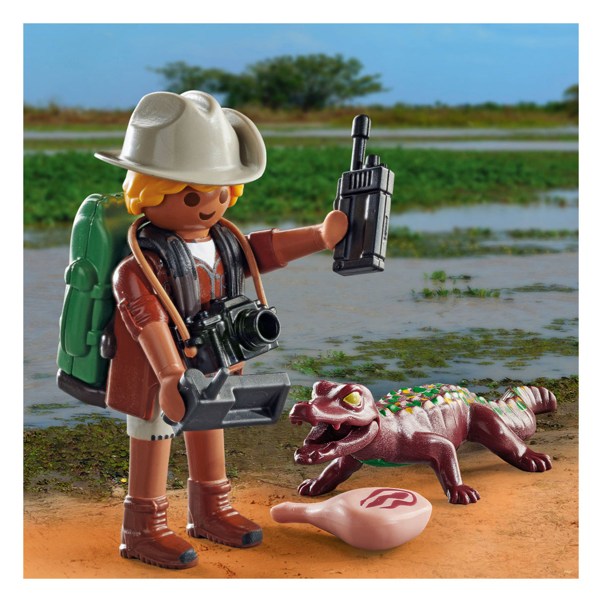 Playmobil Specials Fuerscher mat jonke Caiman 71168