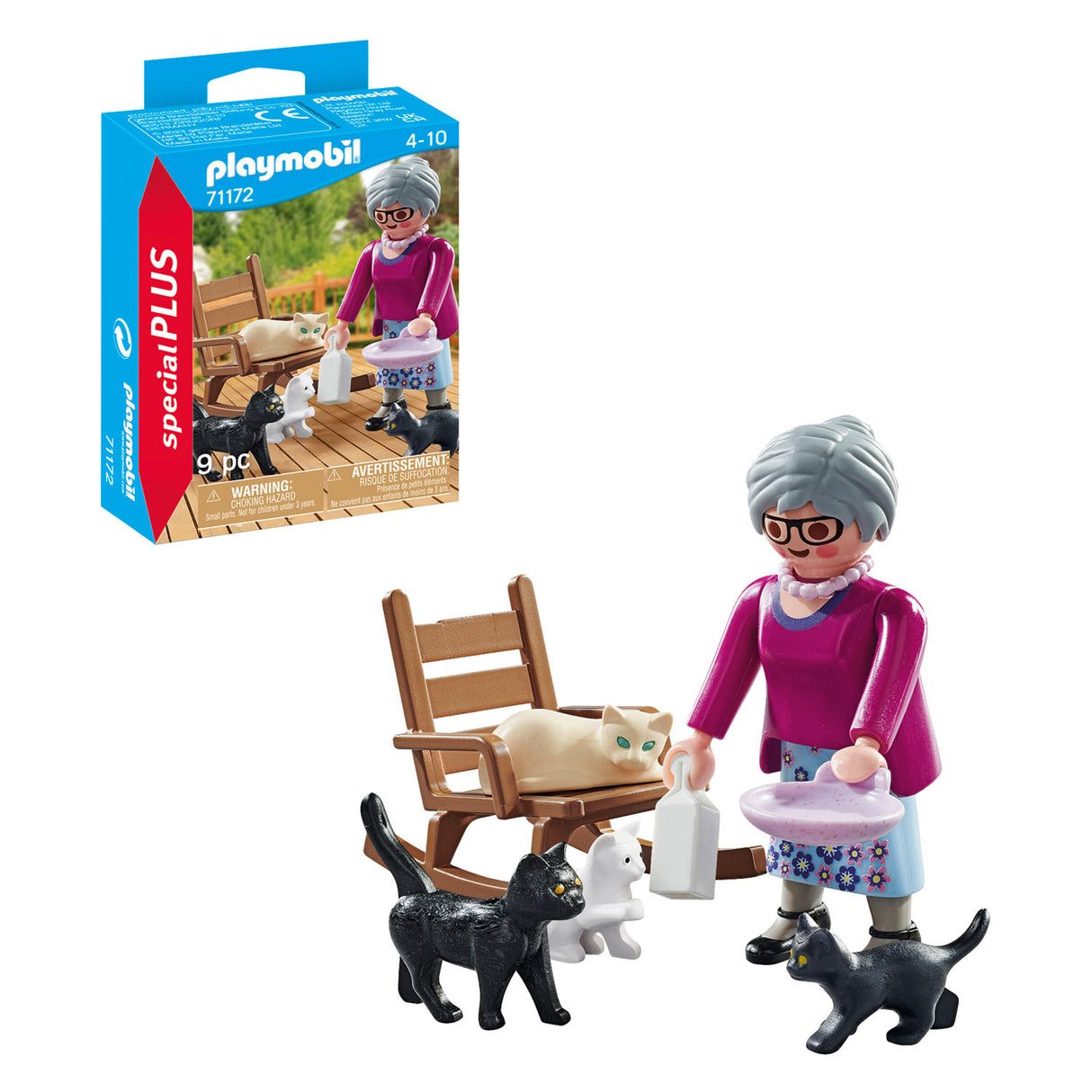 PlayMobil Especials abuela con gatos 71172