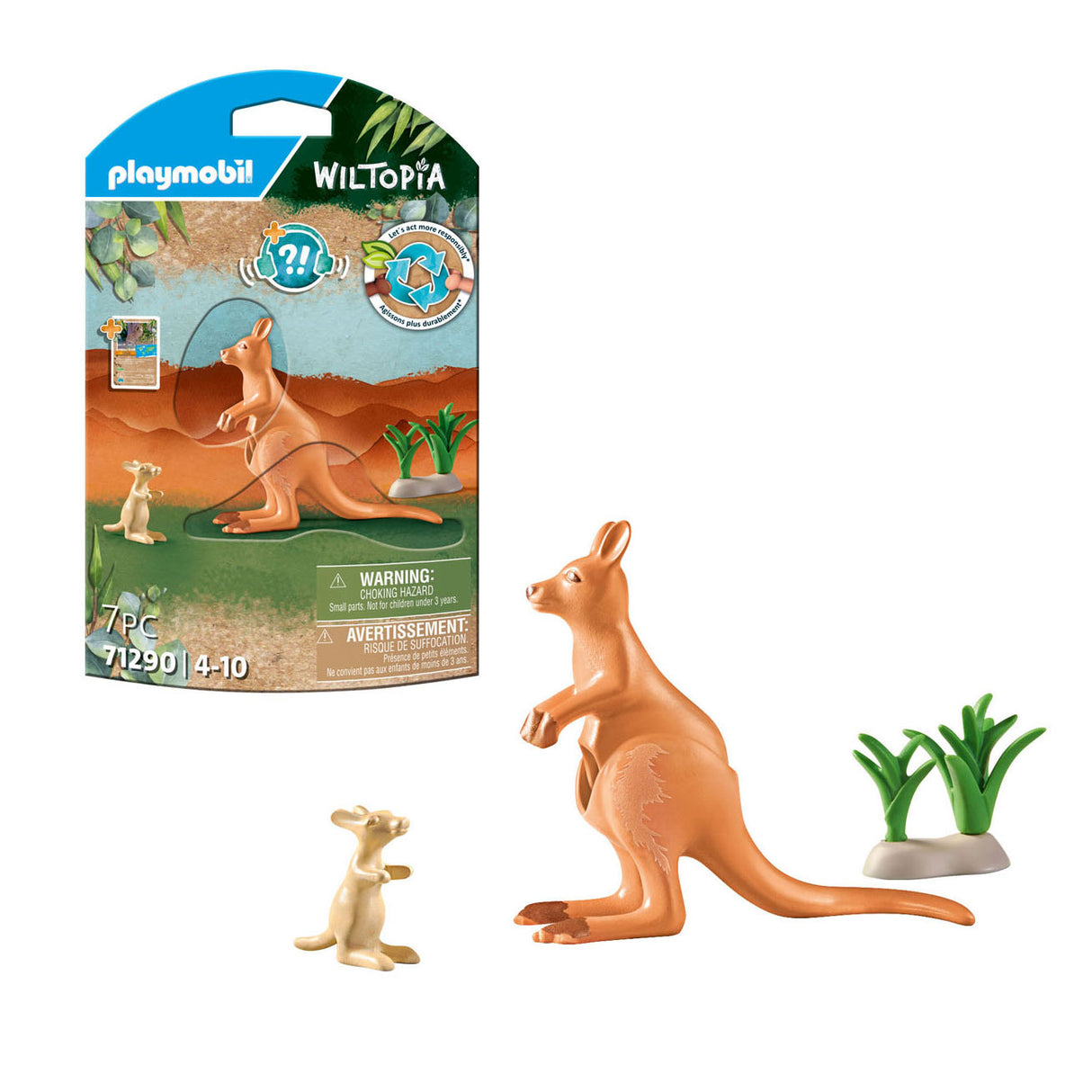 Playmobil wiltopia kangaroo avec welp 71290