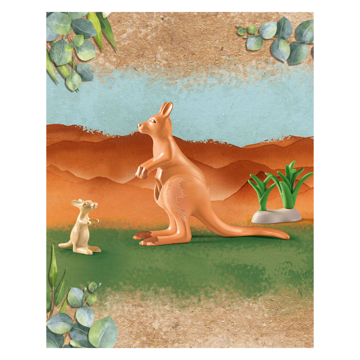 Playmobil wiltopia kangaroo avec welp 71290