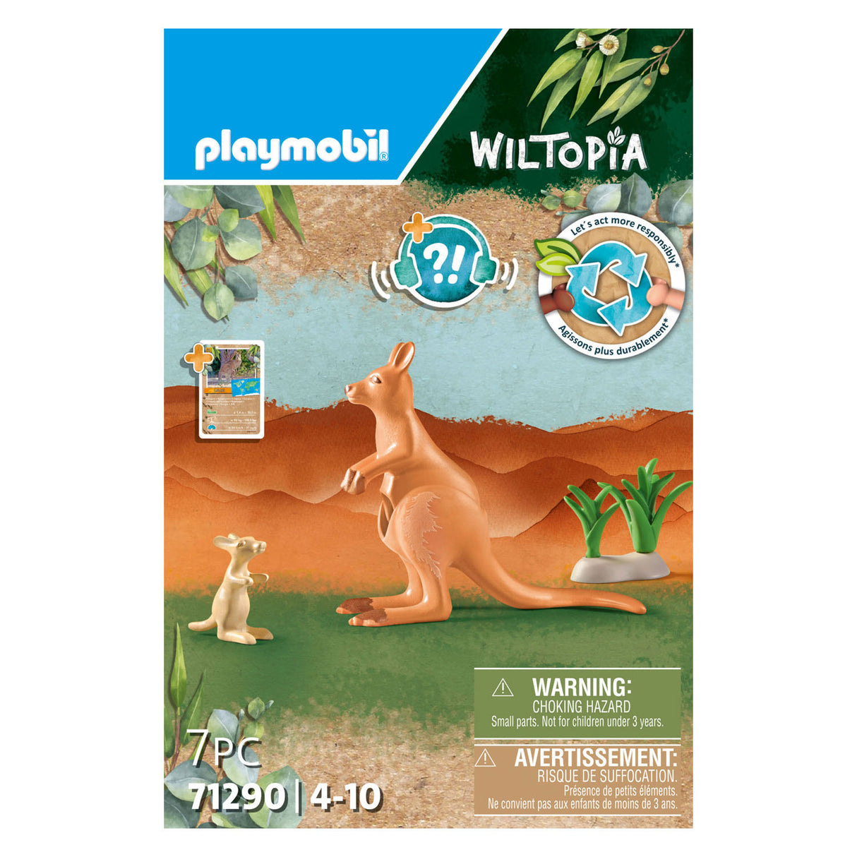 Playmobil Wiltopia Kangaroo con welp 71290