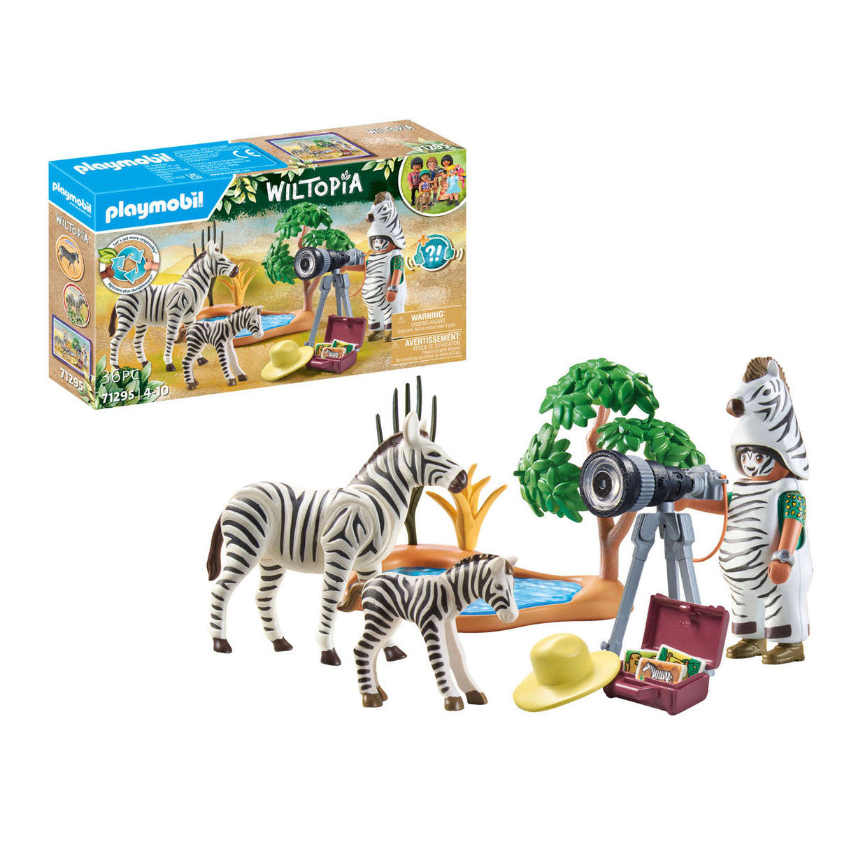 Playmobil Wiltopia na drodze z fotografem zwierząt 71295