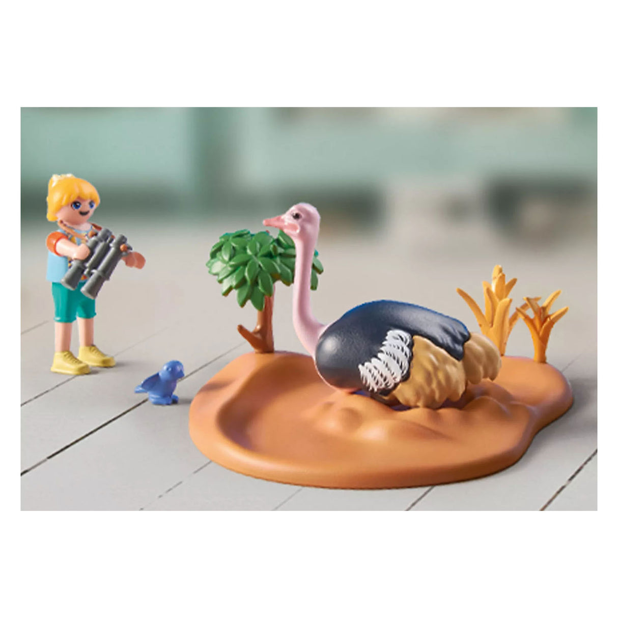 PlayMobil Wiltopia visitando Papa Ostrich 71296