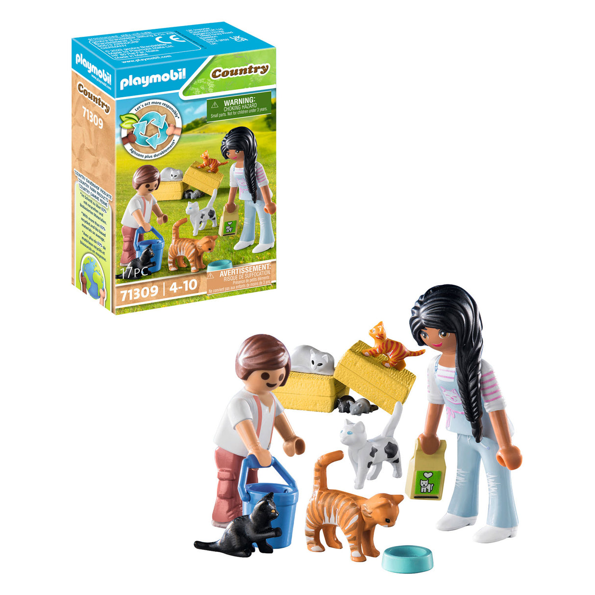 Rodina kočky PlayMobil venkovské kočky 71309