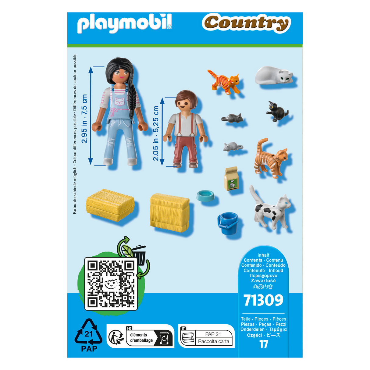 Rodina kočky PlayMobil venkovské kočky 71309