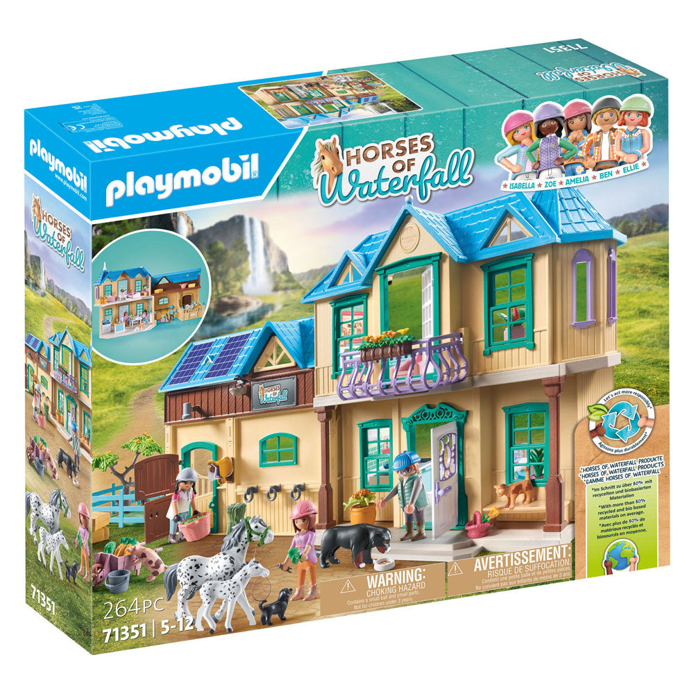 Konie Playmobil lub Waterfall Waterfall Ranch 71351