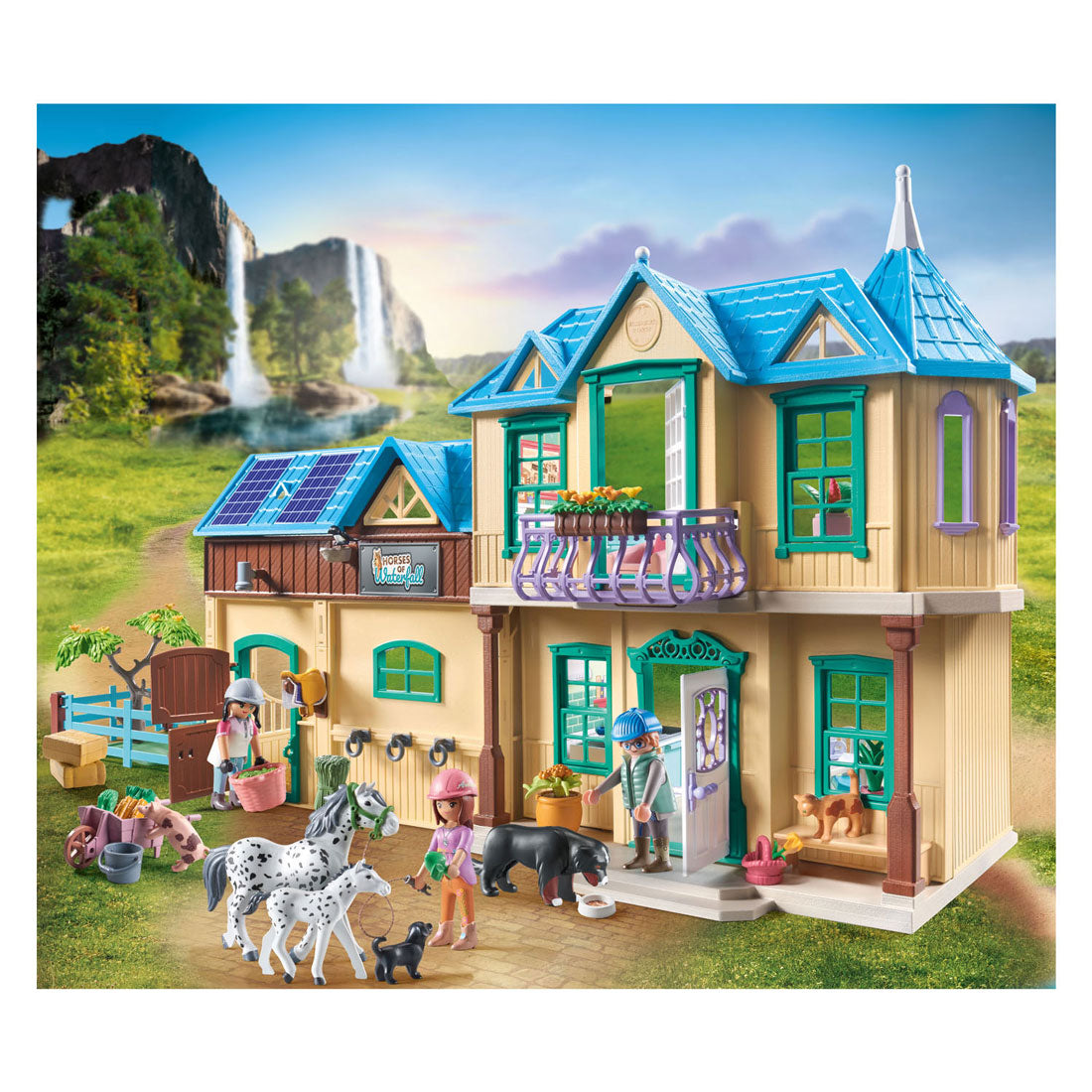 Konie Playmobil lub Waterfall Waterfall Ranch 71351