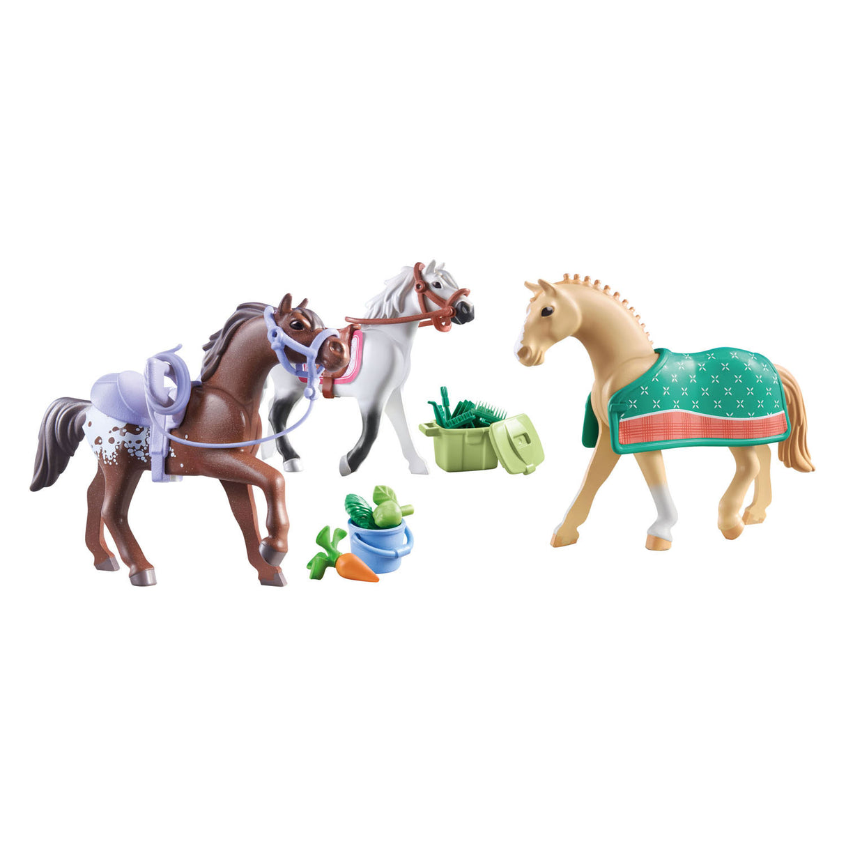 Playmobil chevaux ou cascade 3 chevaux avec accessoires 71356