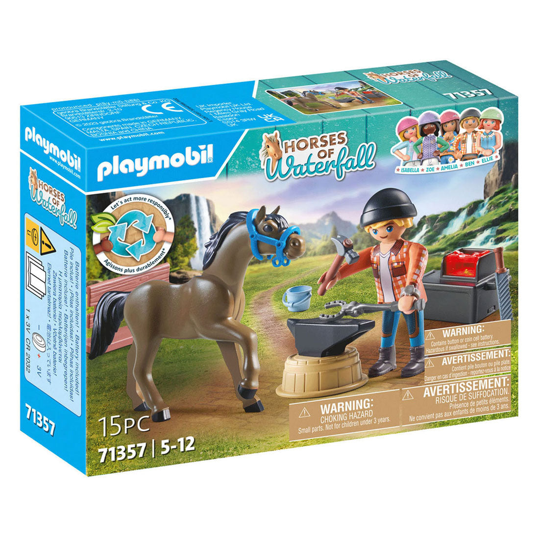 Playmobil Horses nebo Waterfall Hoefsmid: Ben Achilles 71357