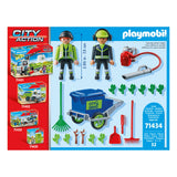 Playmobil City Action Figure set cleaning team 71434