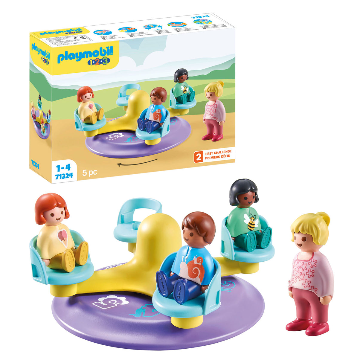 Playmobil 1.2.3. Karuzela dla dzieci 71324