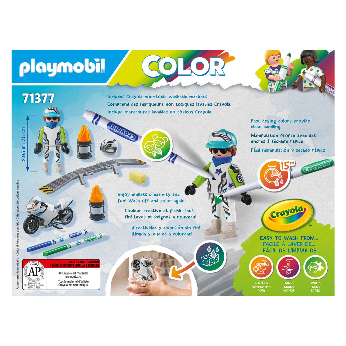 PLAYMOBIL Color Motorcrossmotor 71377