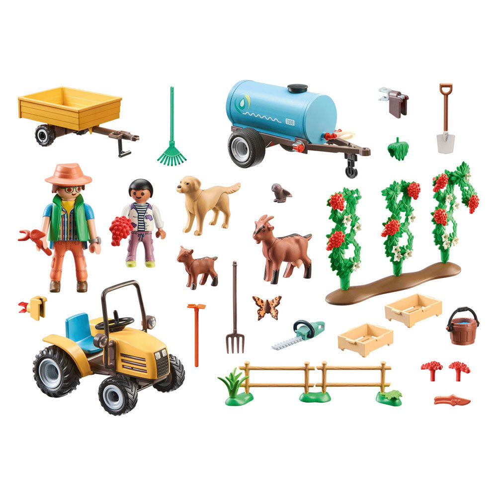 Playmobil My Life Tractor With Trailer and Water Tank 71442