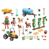 Playmobil moj življenjski traktor s prikolico in rezervoarjem za vodo 71442