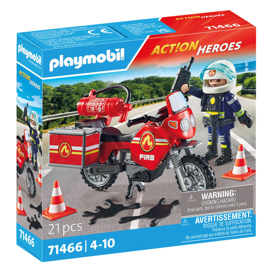 Playmobil Action Heroes Fire Brigade på stedet for ulykken 71466