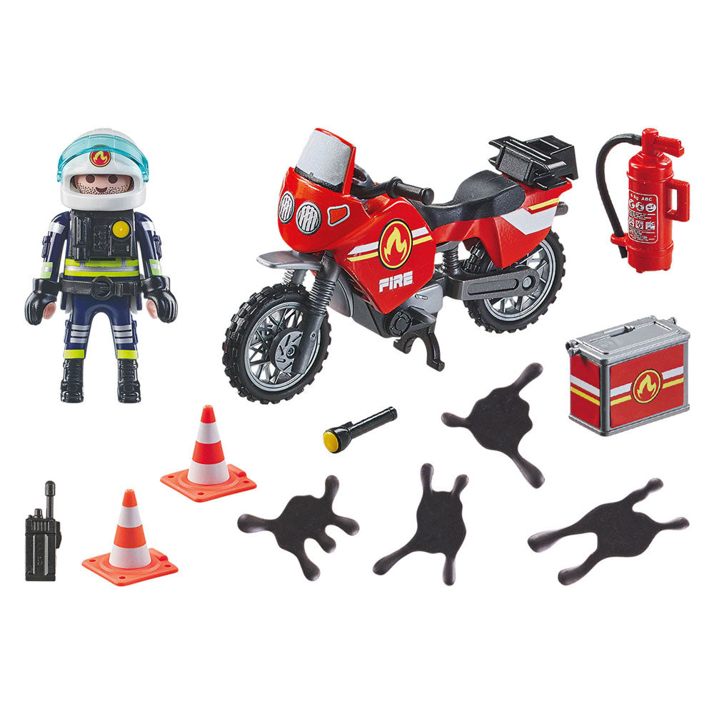 Playmobil Action Heroes Fire Brigade på platsen för olyckan 71466