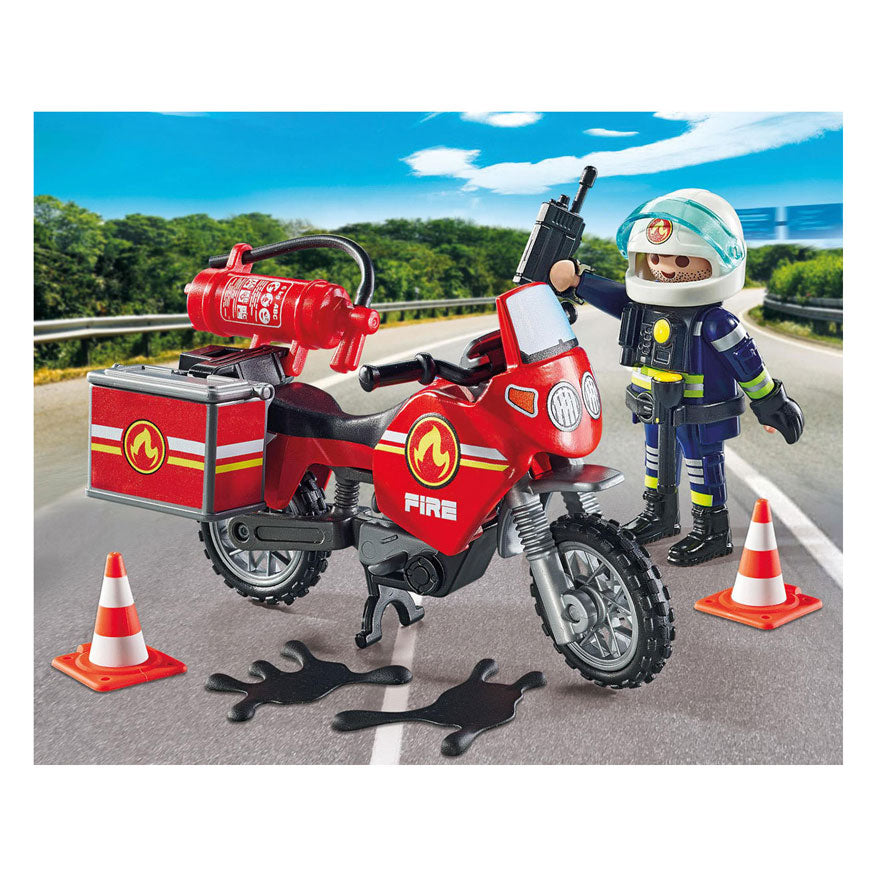 Playmobil Action Heroes Fire Brigade på platsen för olyckan 71466