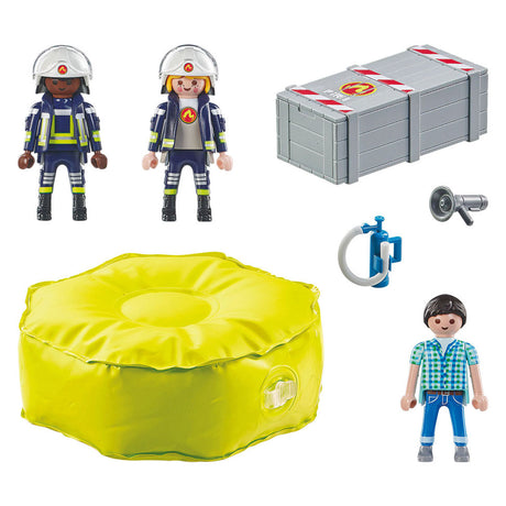 Playmobil PLAYMOBIL Action Heroes Brandweerlieden met Luchtkussens 71465