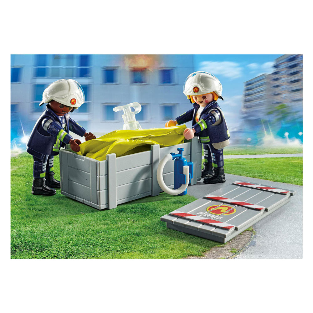 PLAYMOBIL PLAYMOBIL Action Heroes Brandweerlieden met Luchtkussens 71465