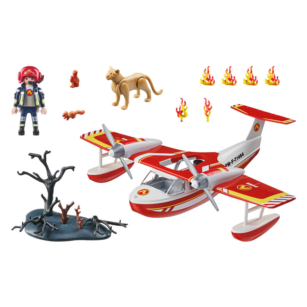 Playmobil PLAYMOBIL Action Heroes Brandweervliegtuig met Blusfunctie 71463