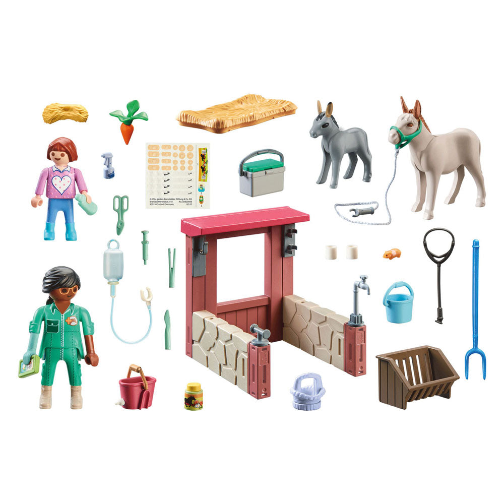 Playmobil Country Farm Vet z osli 71471