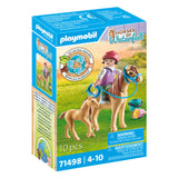 Konie playmobil lub wodospad dziecko z kucykiem i źrebakiem 71498