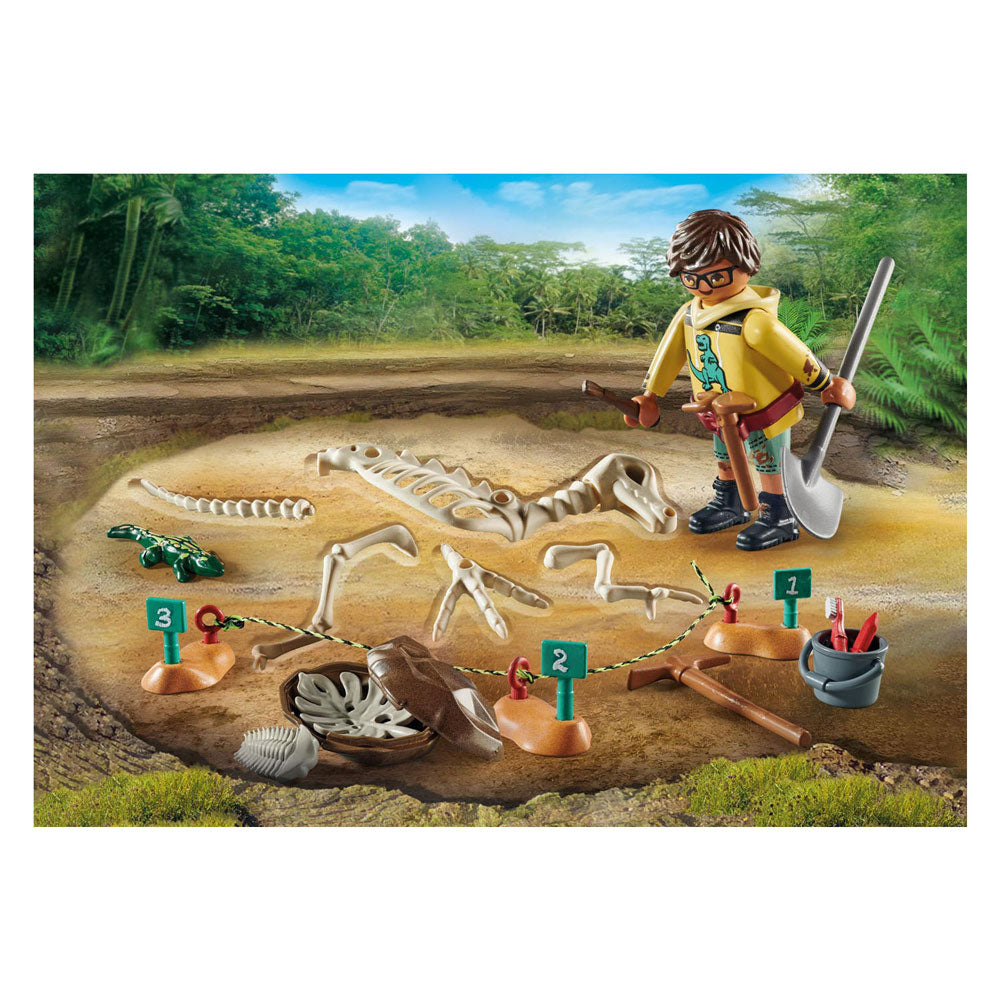 Playmobil -Dinos -Ausgrabungsbereich mit Dinosaurus -Skelett 71527