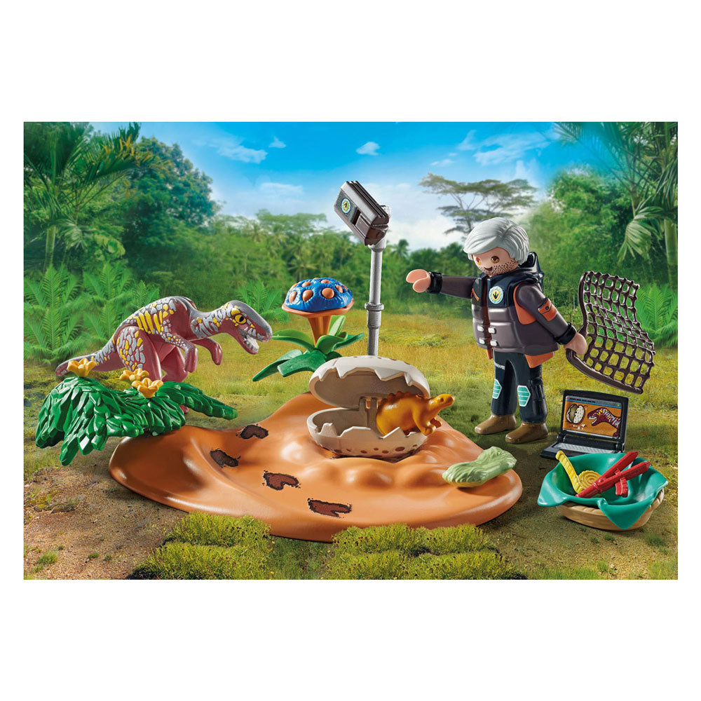 PlayMobil Dinos Stegosaurusnest con Egg Thief 71526