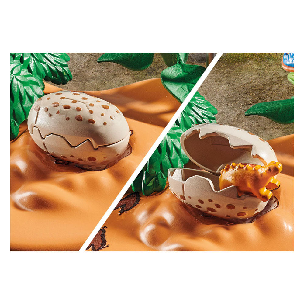 Playmobil Dinos Stegosaurusnest med Egg Thief 71526