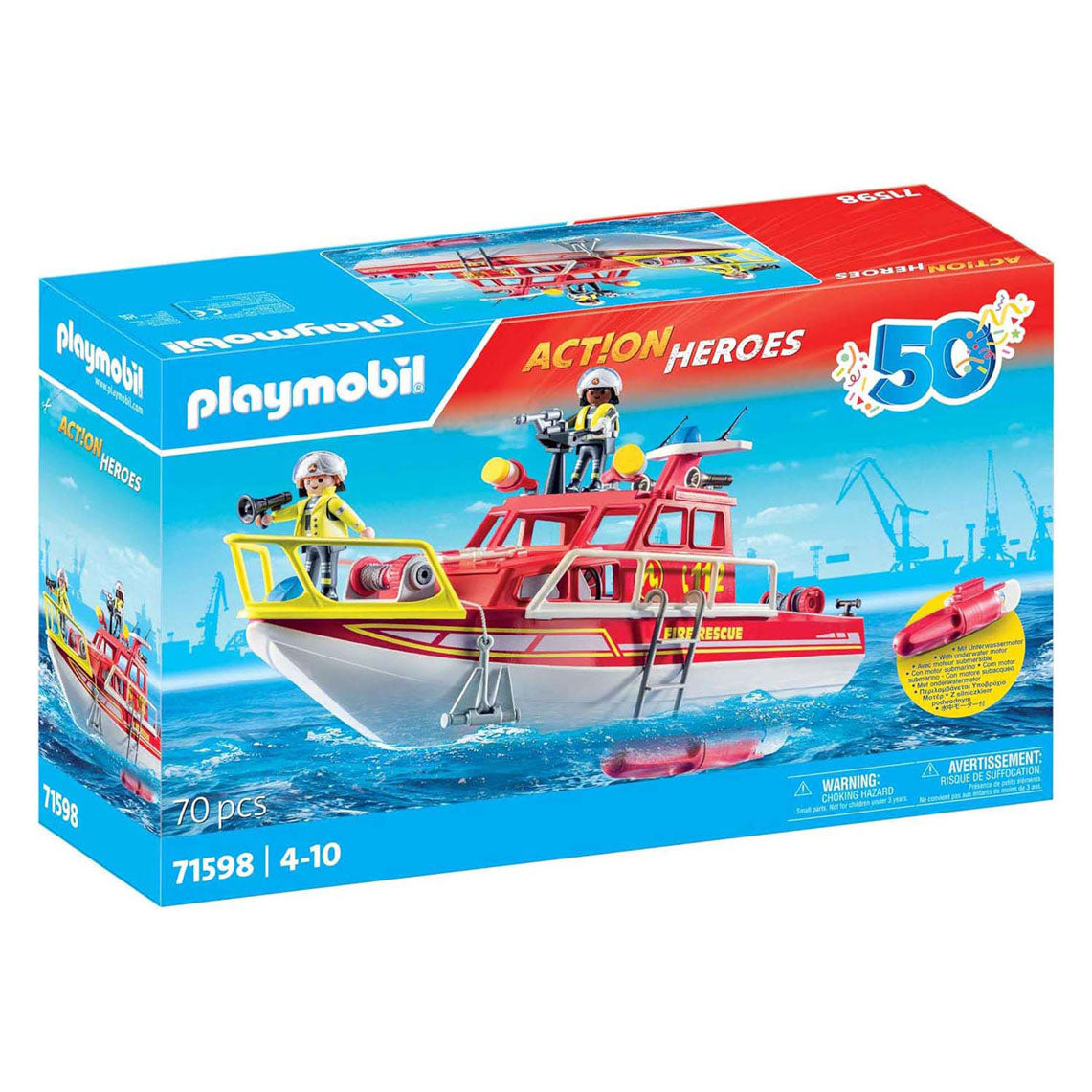 PLAYMOBIL Brandweer Brandweerboot 71598