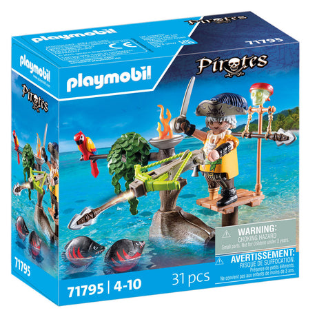 Playmobil pirates piraat met ballista - 71795