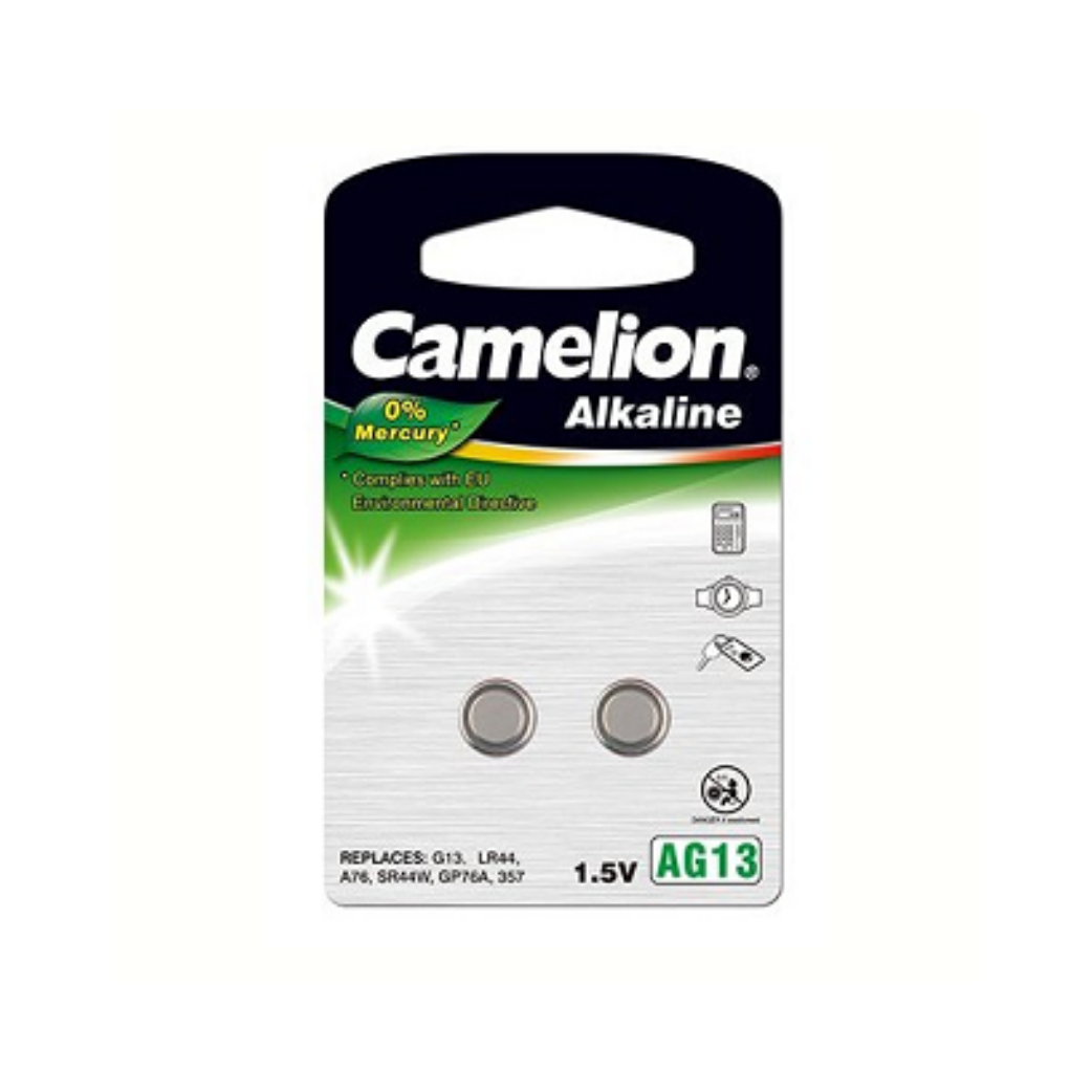 Camelion AG13 Alkaline LR44 knoopcel per 2