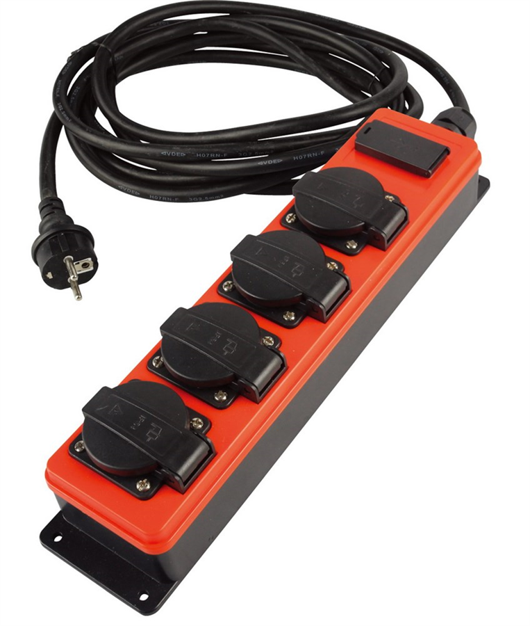 Table socket 4-V RA and USB 5mtr 3x2.5