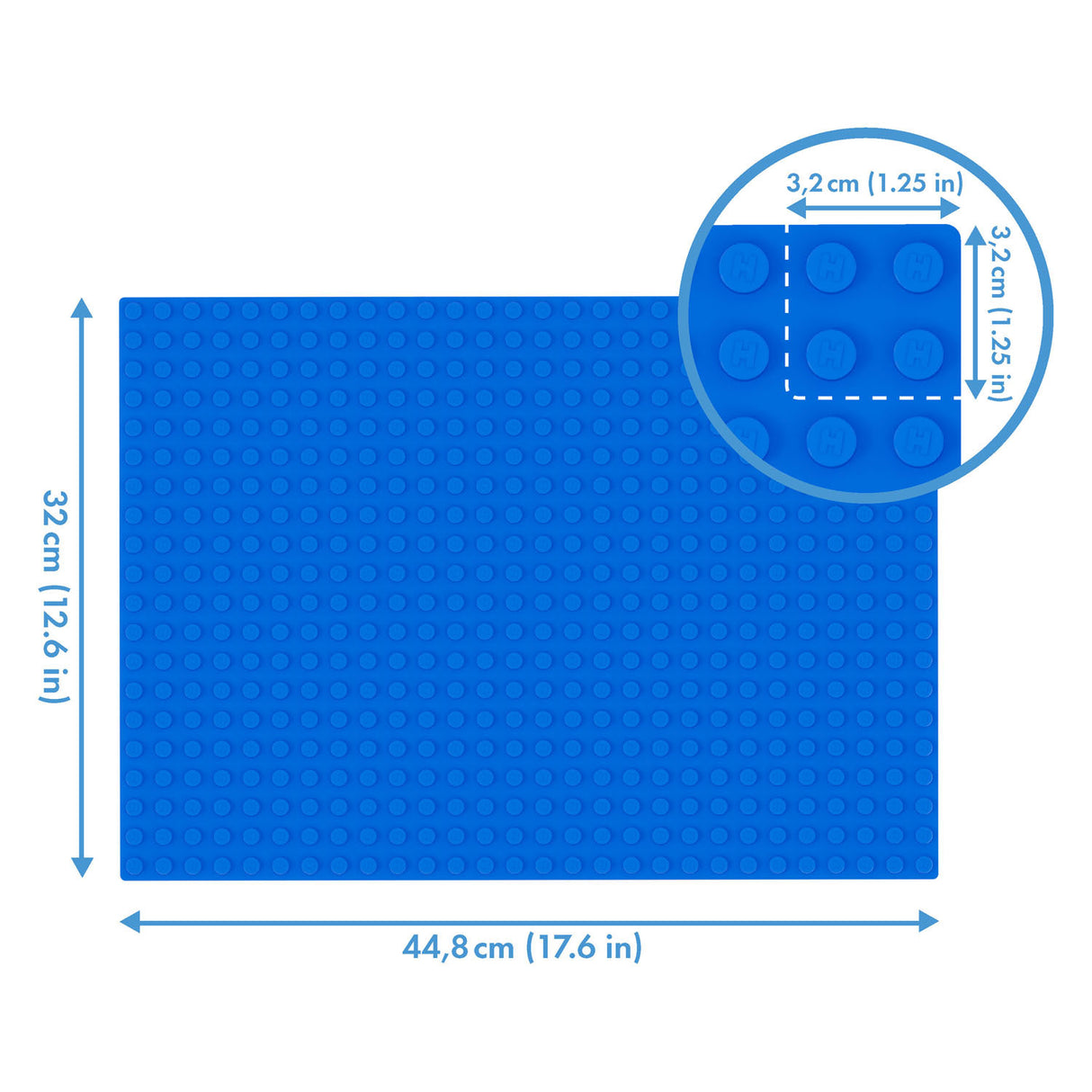 Hubelino Ground Plate Blue, 560 čepkov