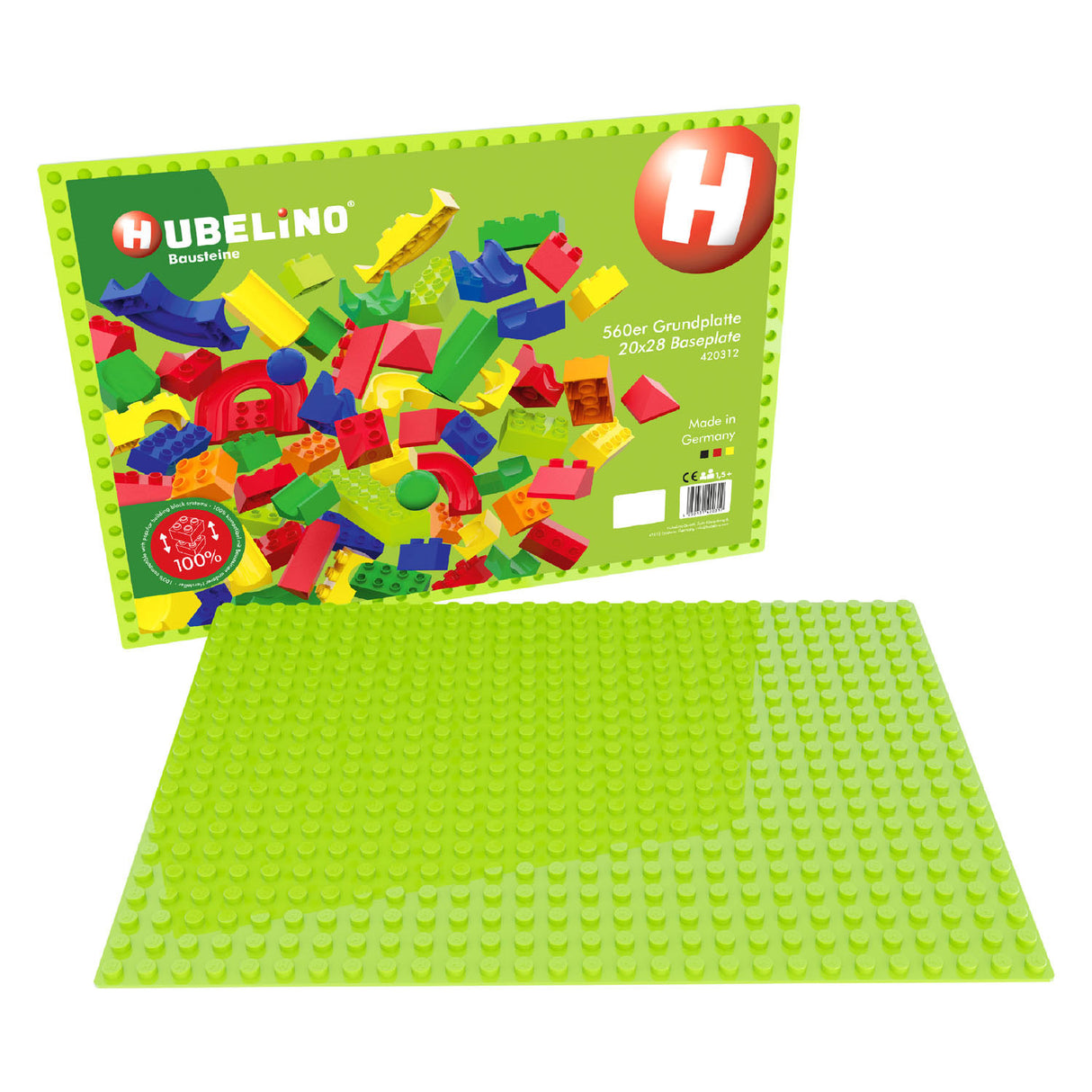 Hubelino Ground Plate Green, 560 Studs