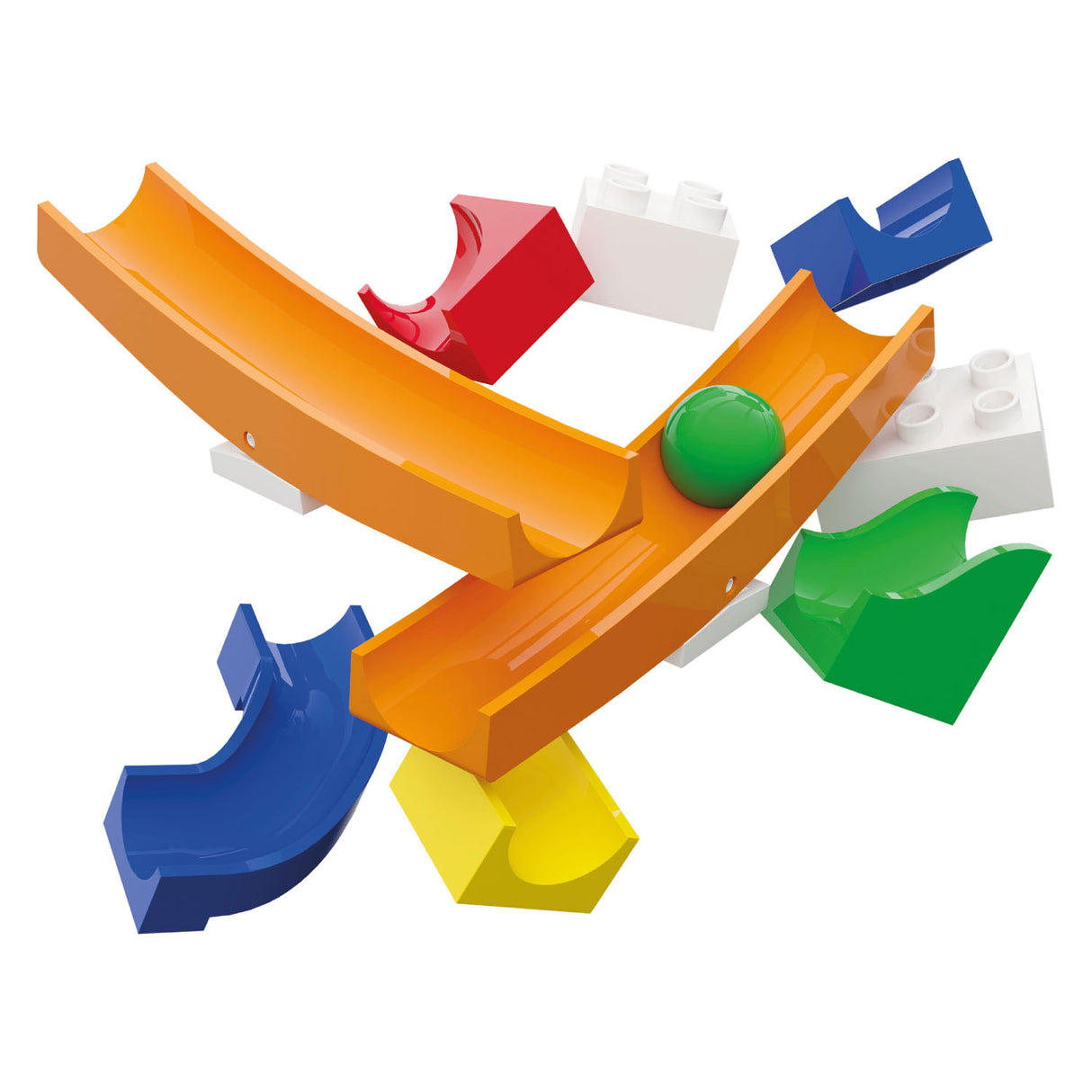 Hubelino marble track supplement set seesaw - 45dlg.