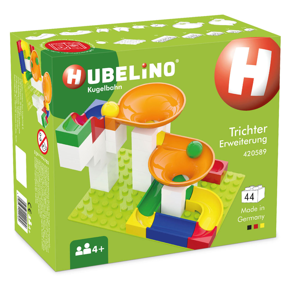 Hubelino Knikkerbaan Expansion Set Funnel, 44dlg.