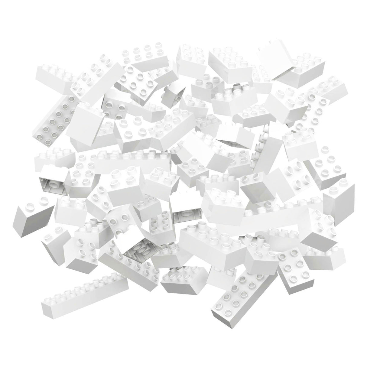 Hubelino Building Blocks White, 60dlg.