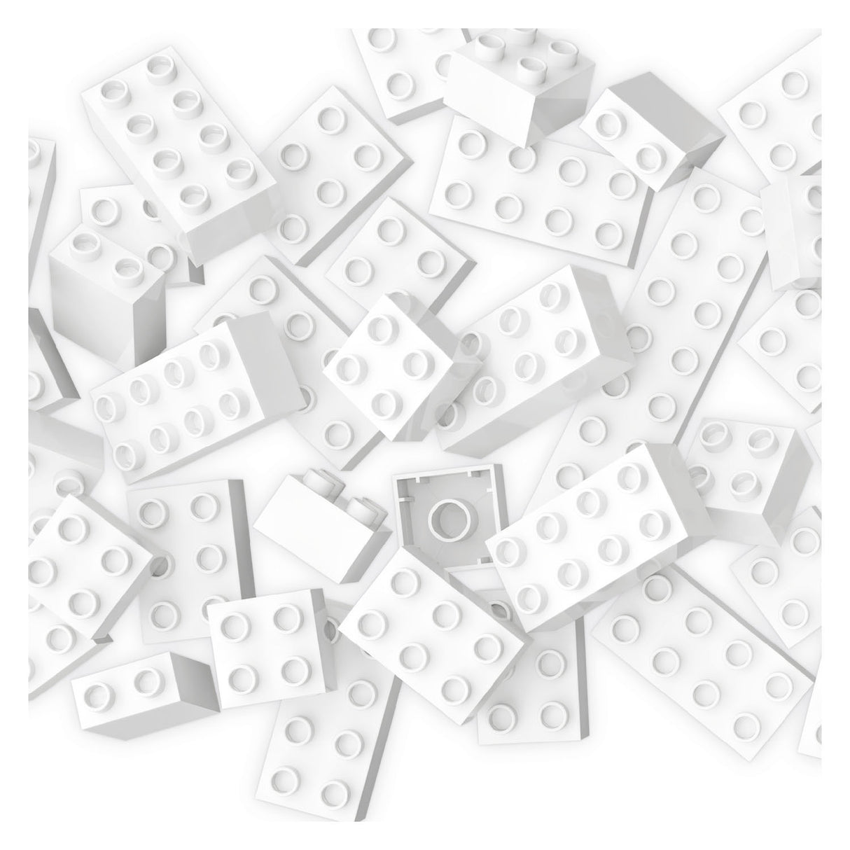 Hubelino Building Blocks White, 60dlg.