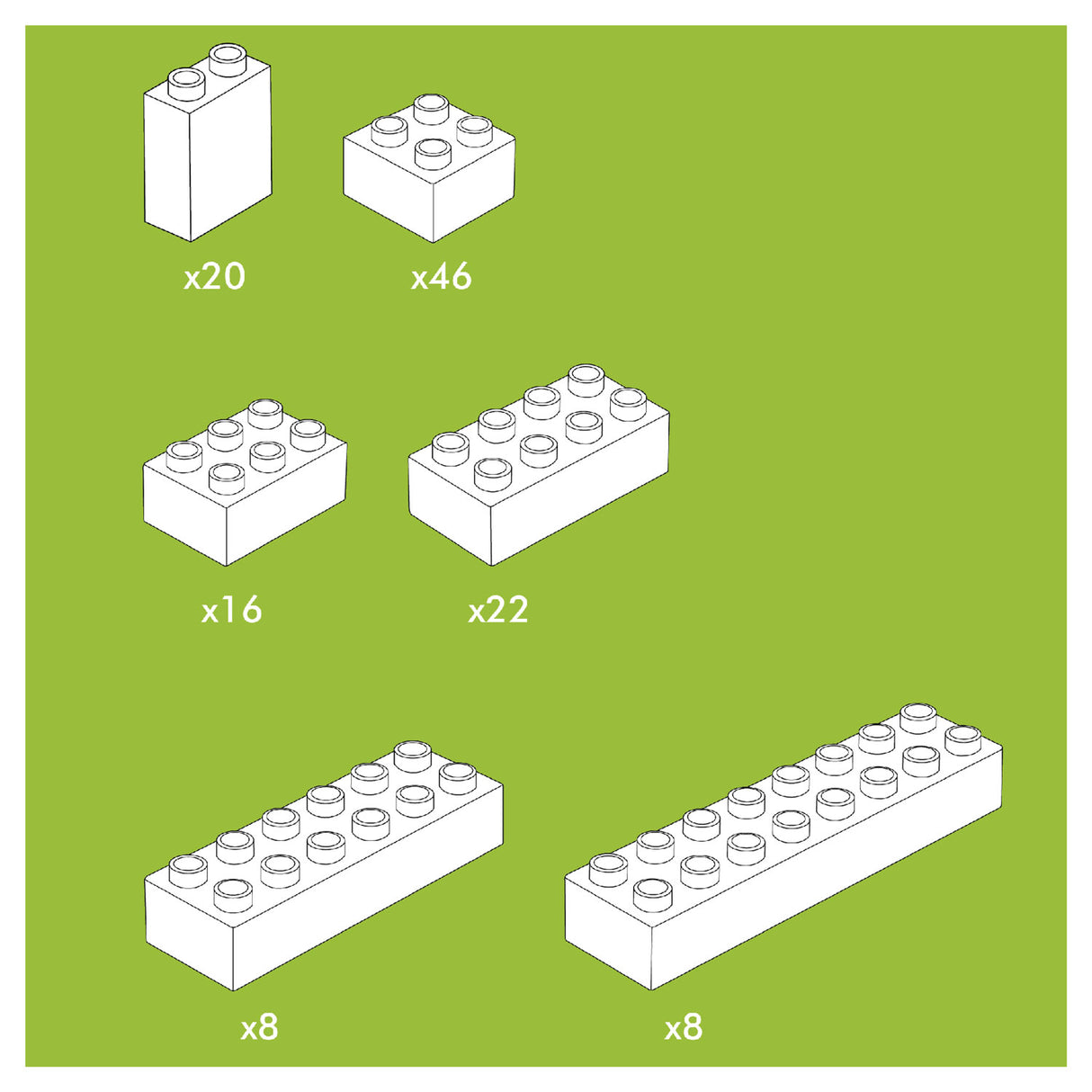 Hubelino Blooding Blocs White, 120dlg.