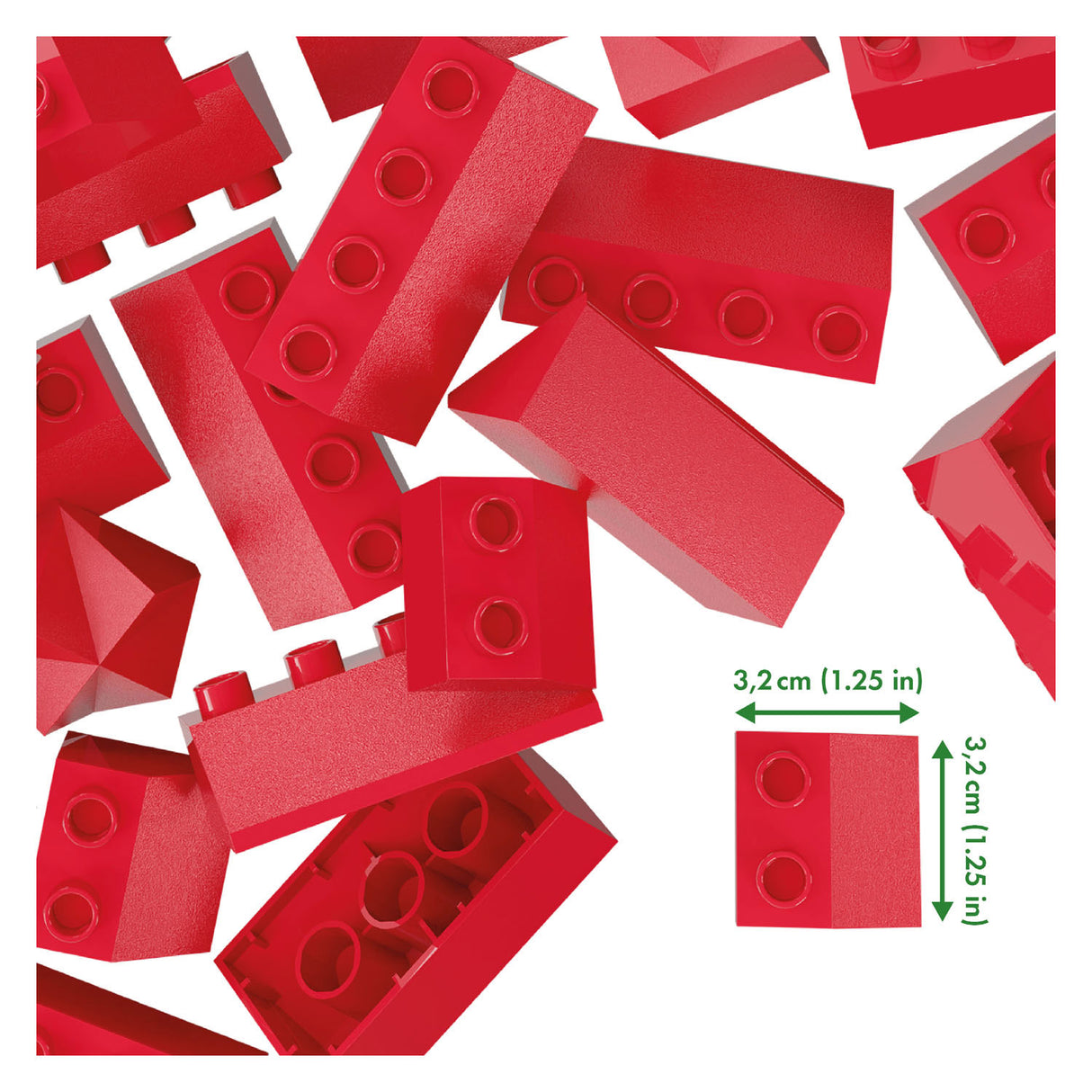 Hubelino Roof Tile Set Building Blocks, 124dlg.