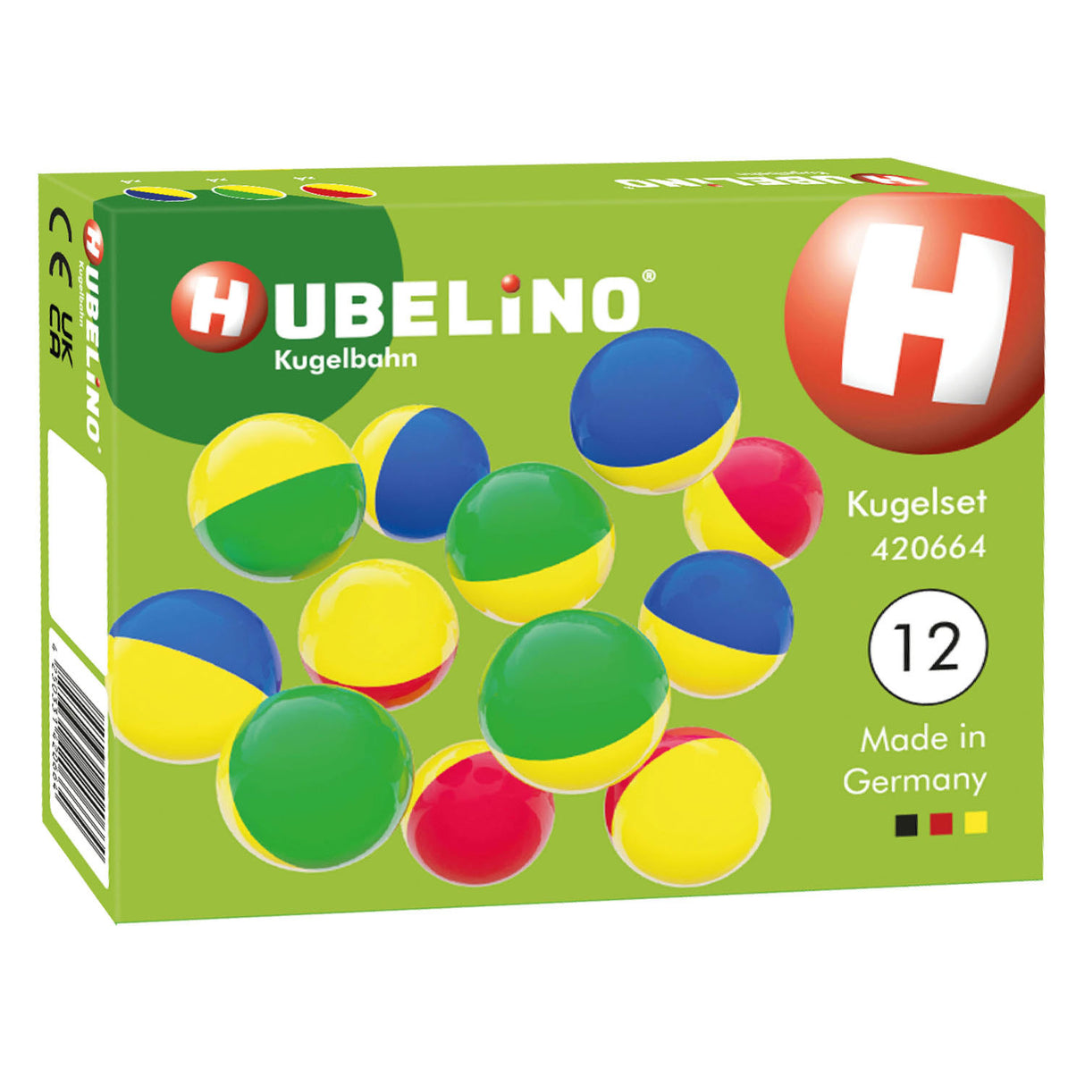 Hubelino Knikkers Twee Kleuren, 12st.