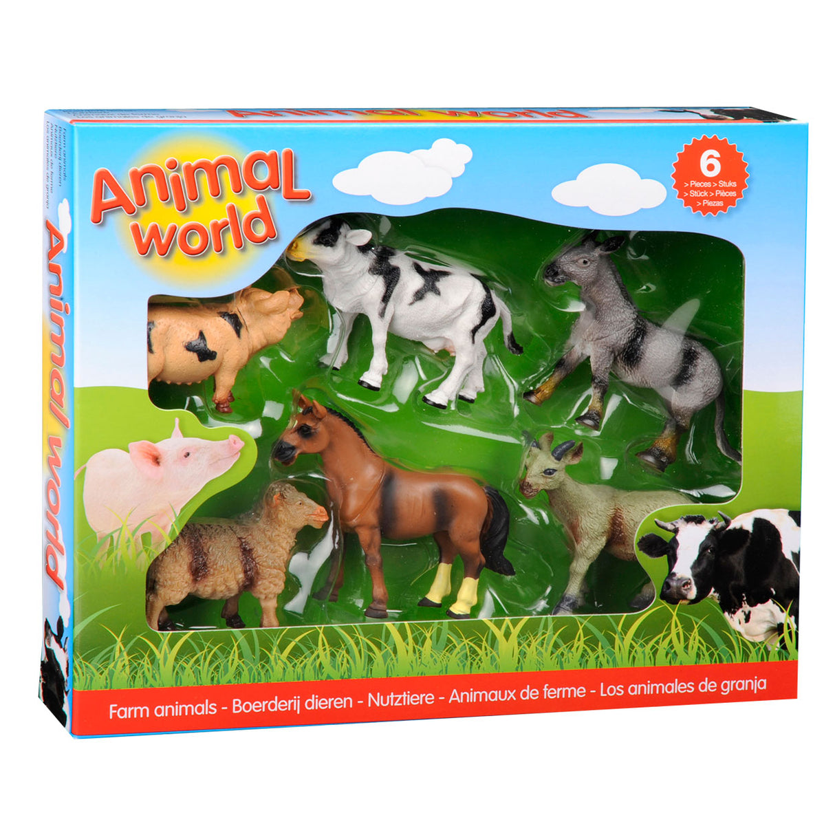 Johntoy Farm Animals Gift Box, 6 pcs.