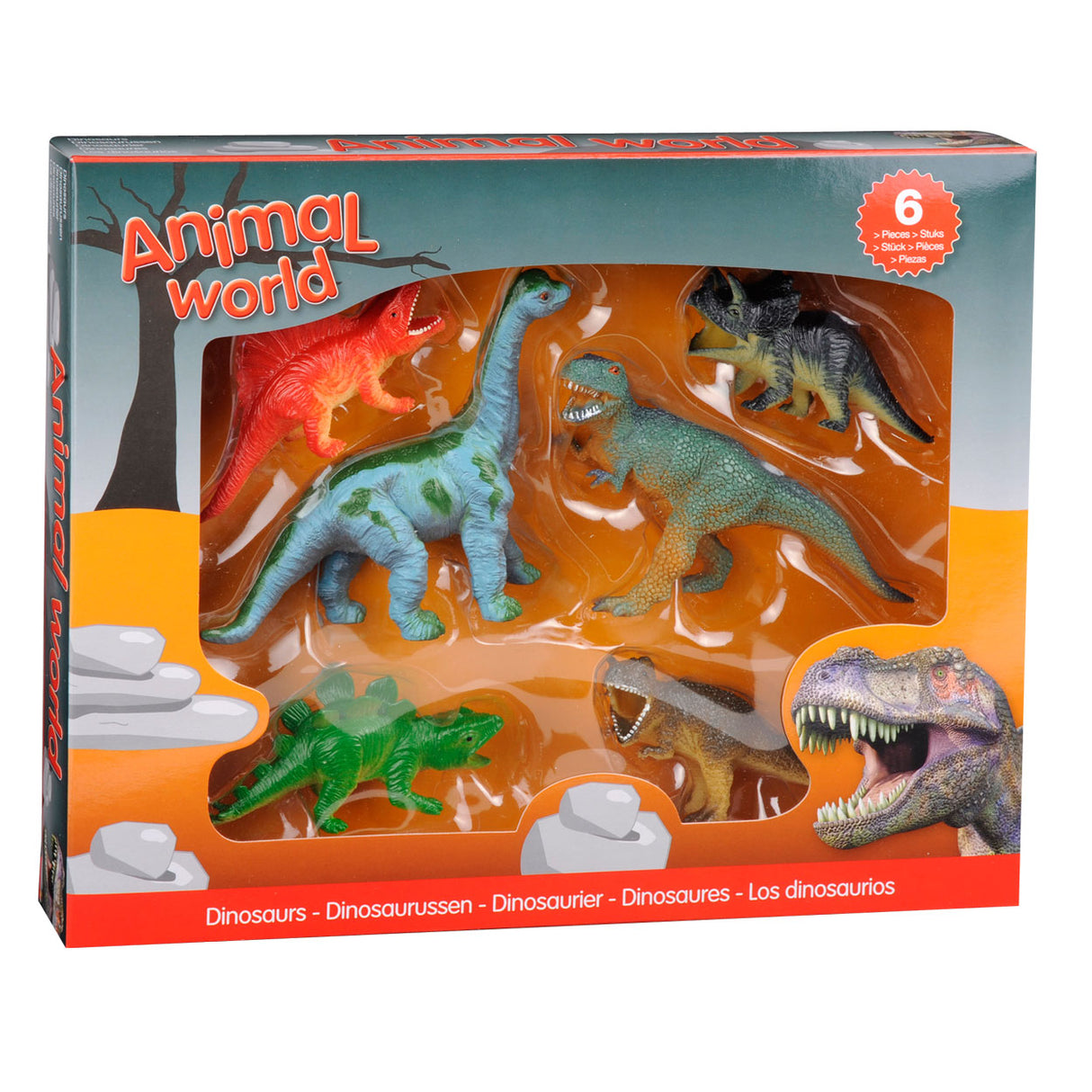 Johntoy Dinosaurs Giftbox, 6st.