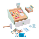 Joueco wooden cash register with scanner