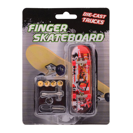 Finger skateboard with accessories