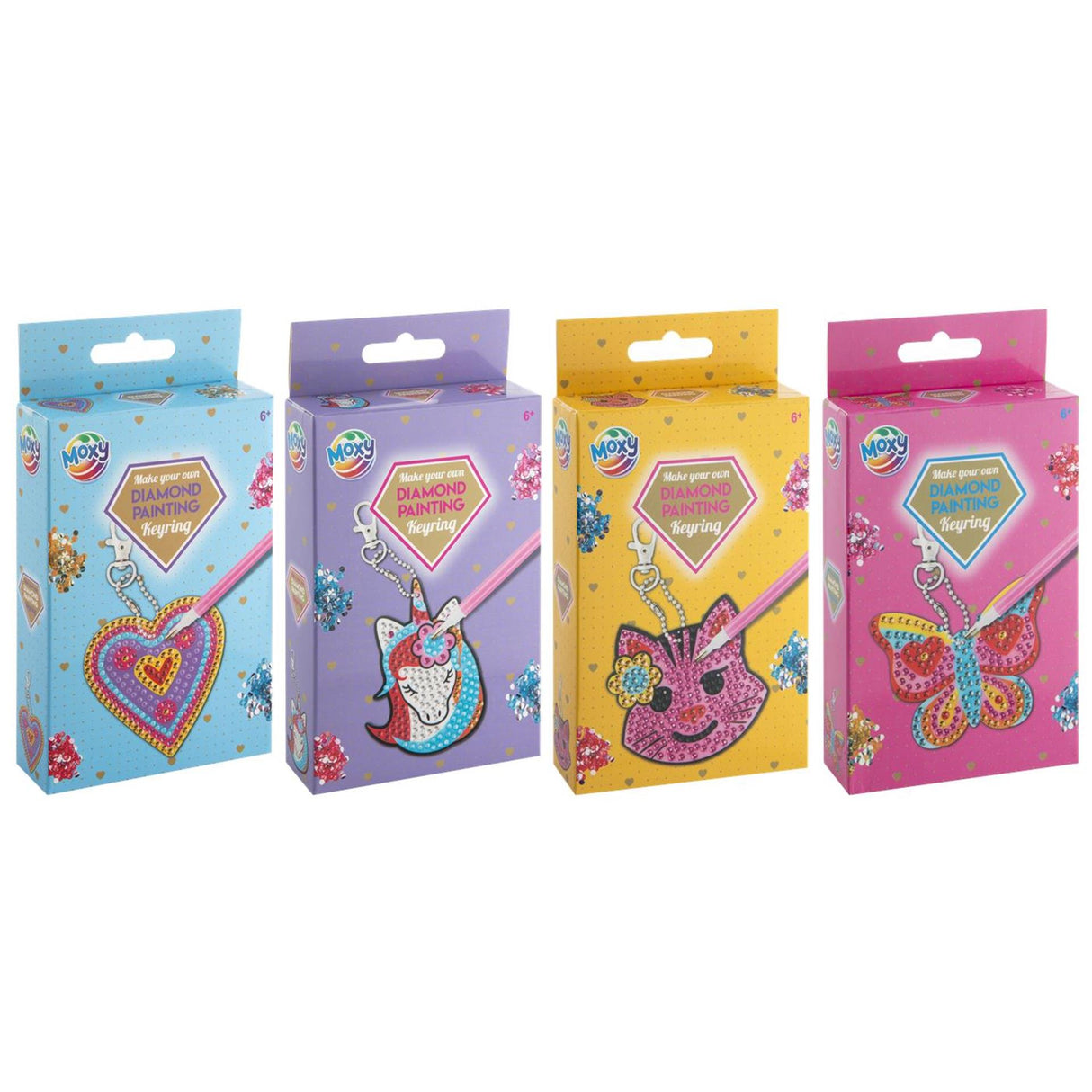 Moxy diamond painting keychain