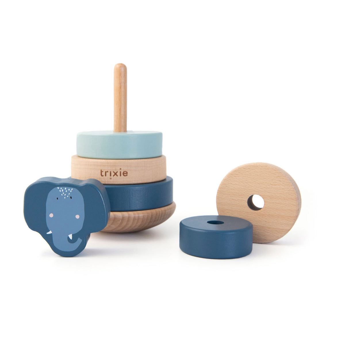 Trixie Wooden Stacking Toys Mrs. Elefant, 7dlg.