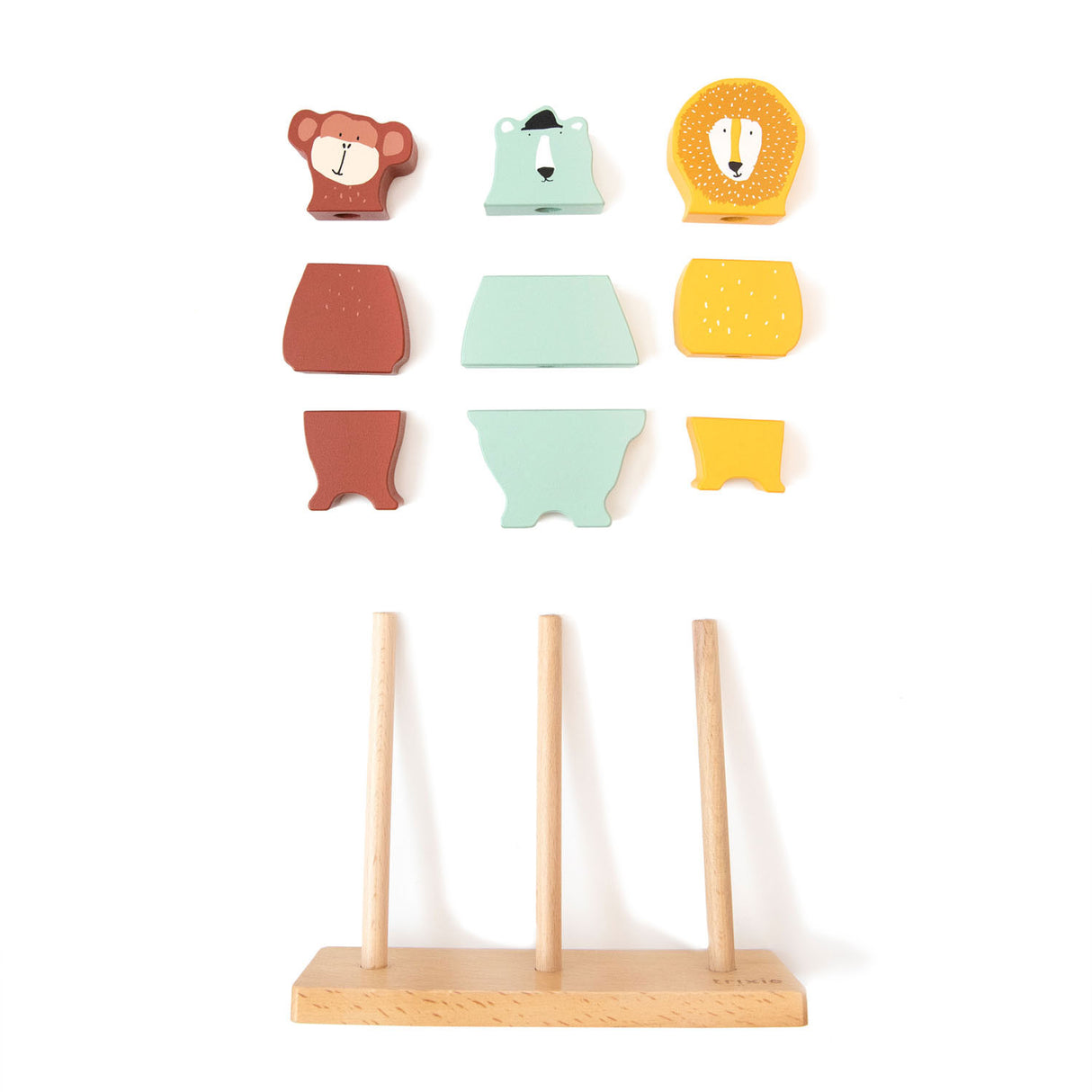 Trixie Wooden Stack di animali puzzle